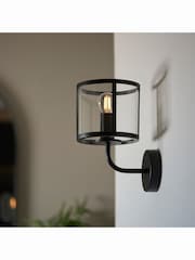 Gallery Home Vernon Black 1 Bulb Wall Light - Image 1 of 6