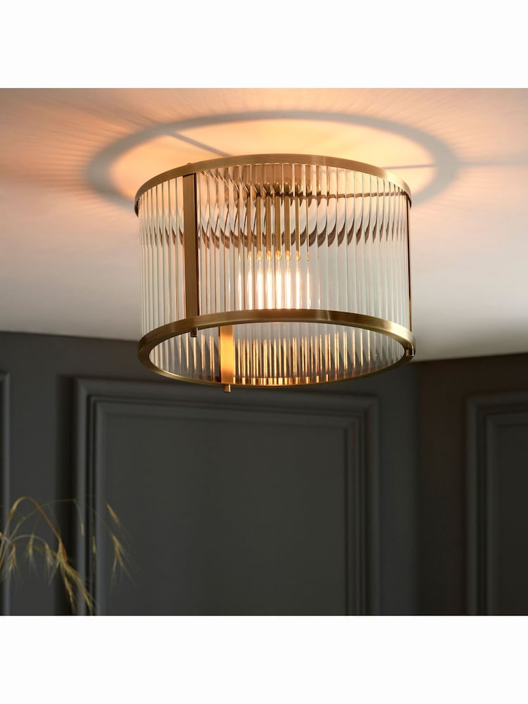 Gallery Home Antique Brass Ridgeway Ceiling Light - Image 1 of 5