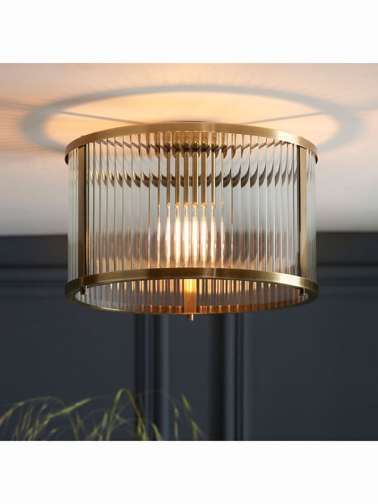 Gallery Home Antique Brass Ridgeway Ceiling Light - Image 2 of 5