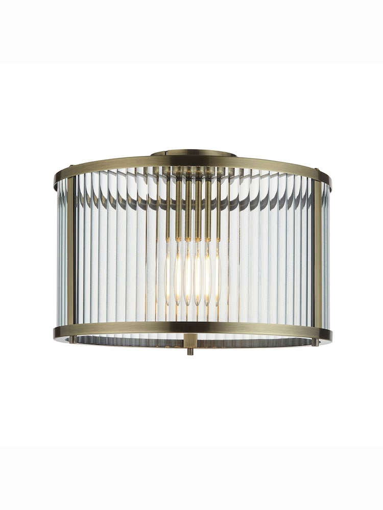 Gallery Home Antique Brass Ridgeway Ceiling Light - Image 5 of 5