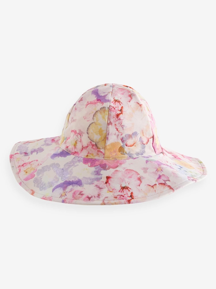 Pink Floral Swim Hat (3mths-10yrs) - Image 1 of 2 Pink Floral Swim Hat (3mths-10yrs) - Image 1 of 2