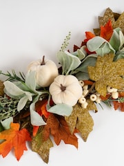 Scottish Everlastings Ltd Orange Pumpkin Swag - Image 3 of 3