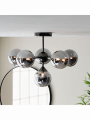 Gallery Home Black Flush Ceiling Fitting Brampton Ceiling Light - Image 1 of 4