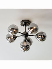 Gallery Home Black Flush Ceiling Fitting Brampton Ceiling Light - Image 2 of 4