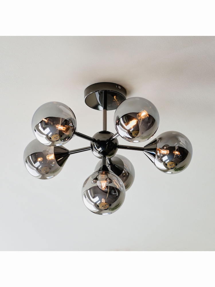 Gallery Home Black Flush Ceiling Fitting Brampton Ceiling Light - Image 2 of 4