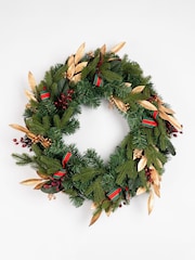 Scottish Everlastings Ltd Green Traditional Wreath with Foliage - Image 2 of 3