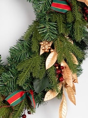 Scottish Everlastings Ltd Green Traditional Wreath with Foliage - Image 3 of 3