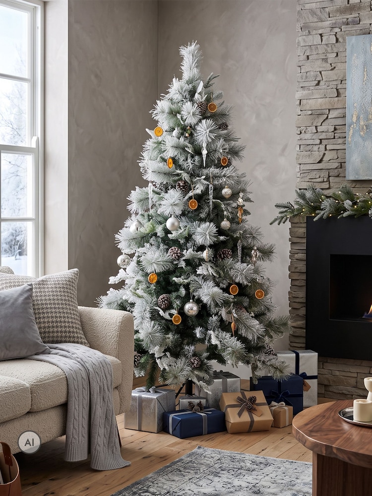 Scottish Everlastings Ltd Green Artificial Frosted Foliage Christmas Tree - Image 1 of 3 Scottish Everlastings Ltd Green Artificial Frosted Foliage Christmas Tree - Image 1 of 3