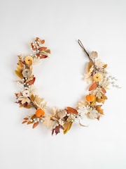 Scottish Everlastings Ltd Orange Neutral Velvet Pumpkins Garland - Image 2 of 3