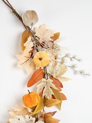 Scottish Everlastings Ltd Orange Neutral Velvet Pumpkins Garland - Image 3 of 3