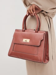 Rose Pink Handheld Tote Bag - Image 1 of 8