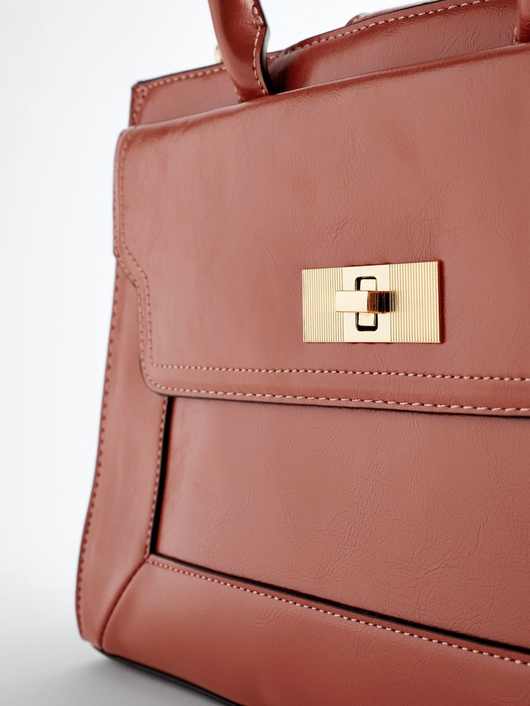 Rose Pink Handheld Tote Bag - Image 8 of 8