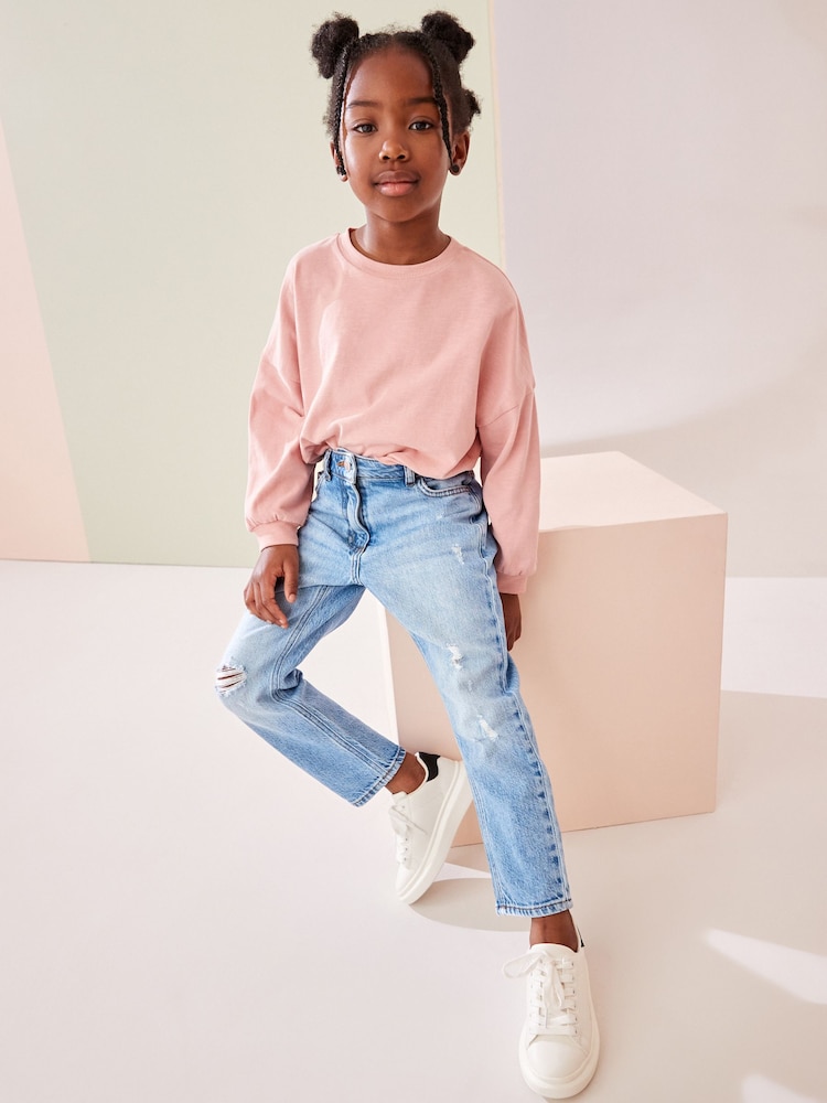 Hellblau - Mom Jeans mit Stretch (3-16J.) - Bild 3 von 3
