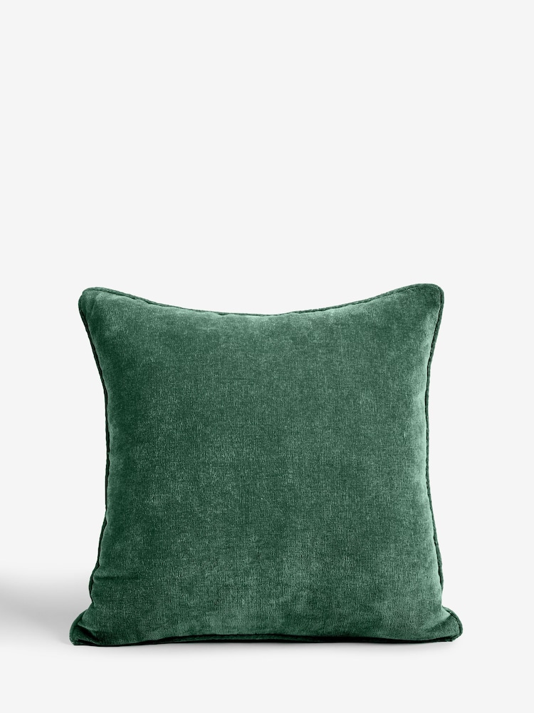 Dark Green 45 x 45cm Soft Velour Cushion - Image 2 of 3