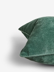 Dark Green 45 x 45cm Soft Velour Cushion - Image 3 of 3