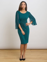 Gina Bacconi Ryder Jersey And Chiffon Wrap Dress - 圖片 5/7