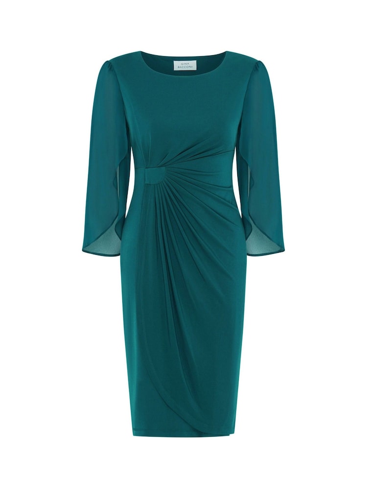 Gina Bacconi Ryder Jersey And Chiffon Wrap Dress - 圖片 7/7
