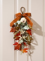 Scottish Everlastings Ltd Orange Pumpkin Teardrop Swag - Image 1 of 3