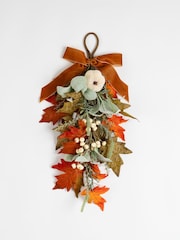 Scottish Everlastings Ltd Orange Pumpkin Teardrop Swag - Image 2 of 3