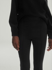 Schwarz - Straight-Leg-Hose mit Faltendesign - Bild 4 von 6