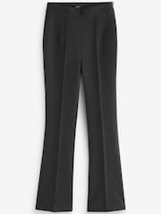 Schwarz - Straight-Leg-Hose mit Faltendesign - Bild 5 von 6
