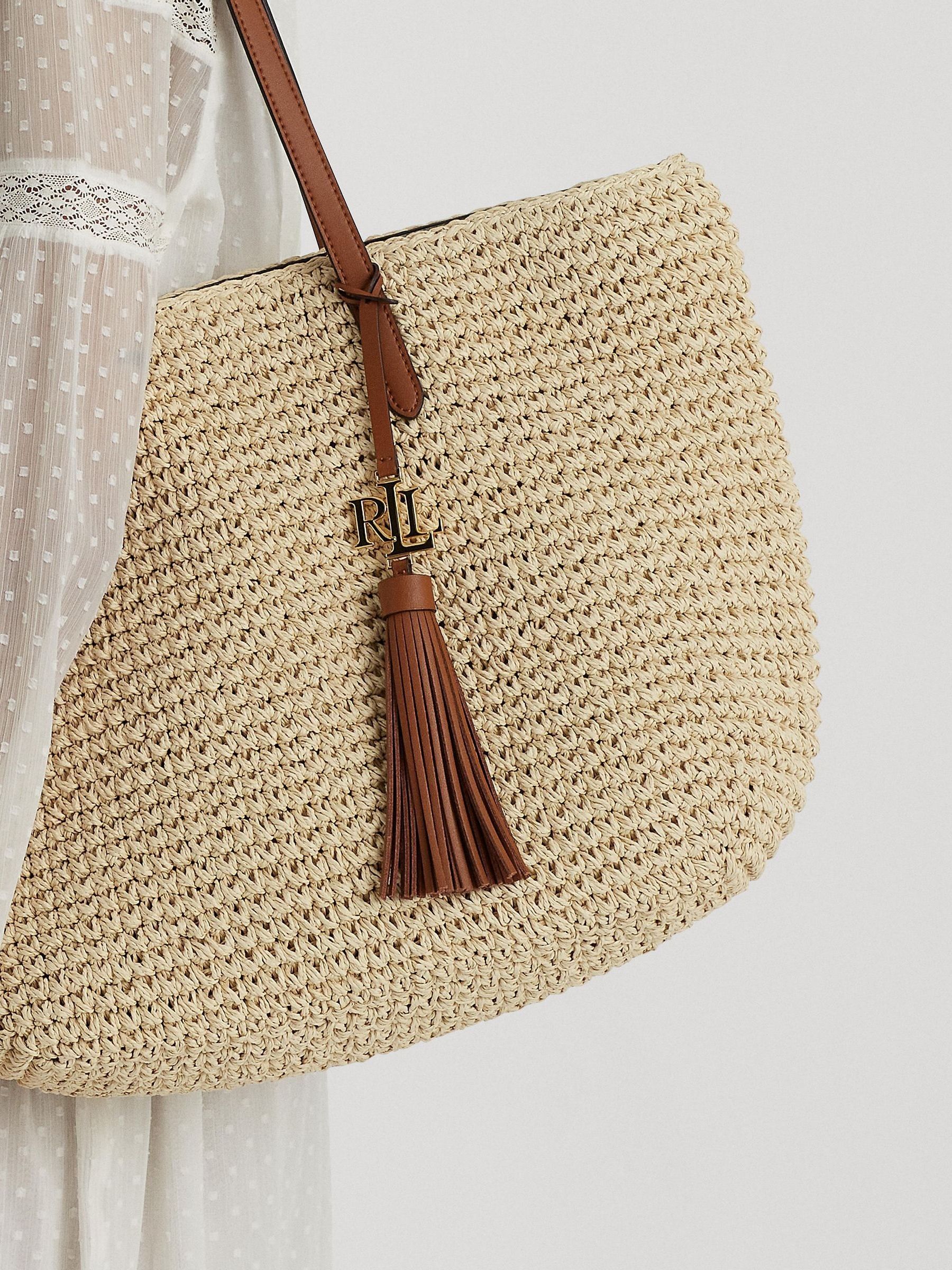 Ralph lauren straw tote shop
