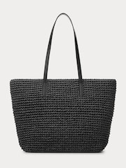 Lauren Ralph Lauren Whitney Straw Tote 100% Cotton Bag - Image 3 of 6