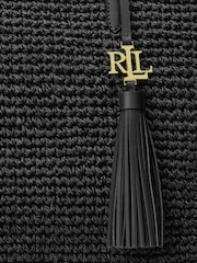 Lauren Ralph Lauren Whitney Straw Tote 100% Cotton Bag - Image 5 of 6