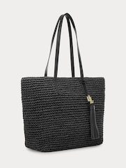 Lauren Ralph Lauren Whitney Straw Tote 100% Cotton Bag - Image 6 of 6