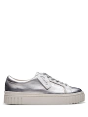 Clarks Silver Leather Mayhill Walk Shoes - Image 1 of 7