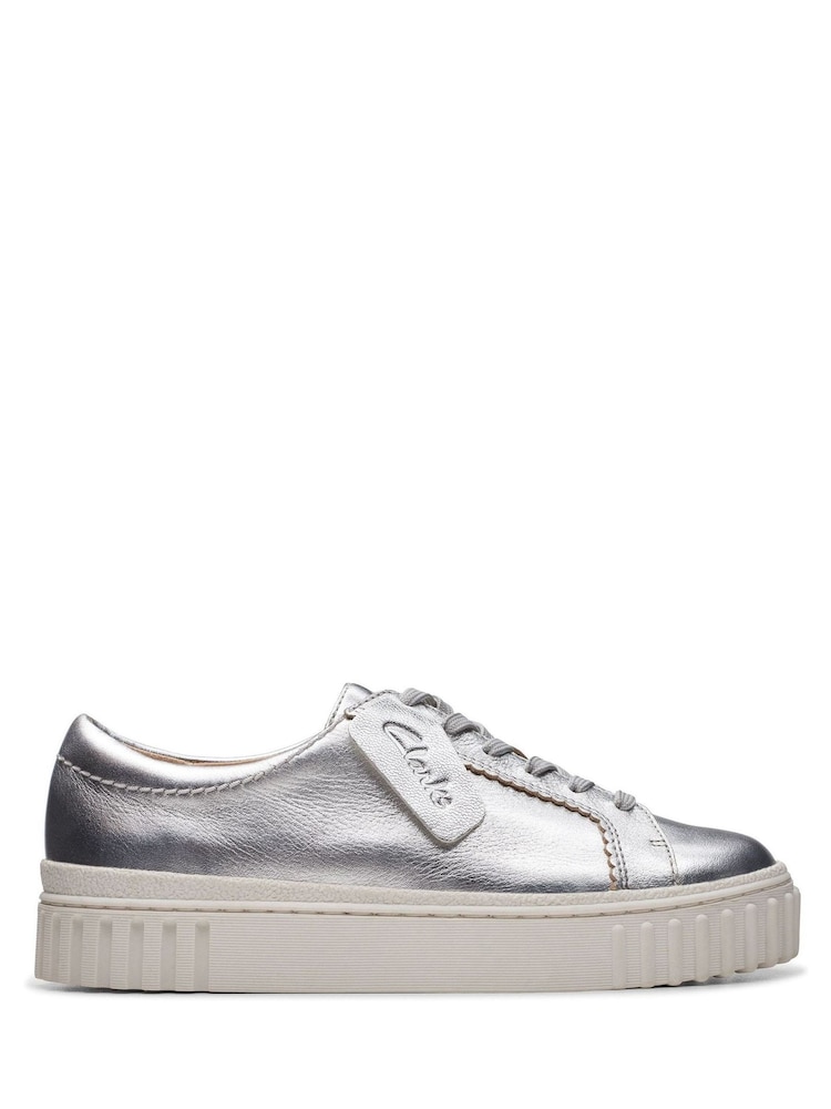 Clarks Silver Leather Mayhill Walk Shoes - Image 1 of 7