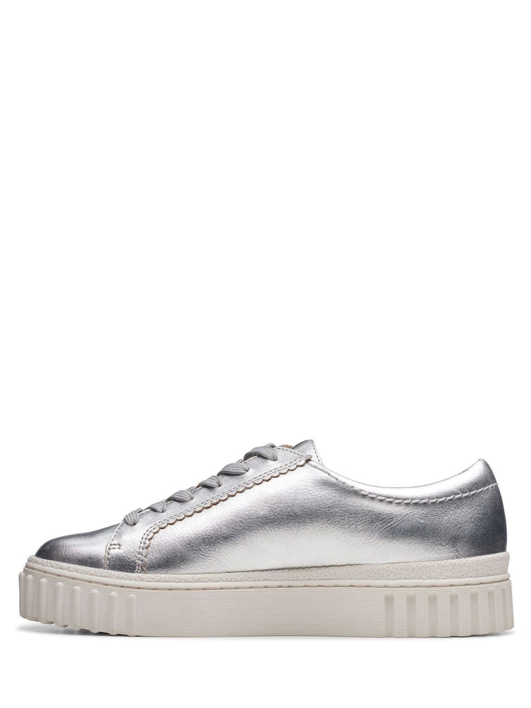 Clarks Silver Leather Mayhill Walk Shoes - Image 2 of 7