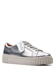 Clarks Silver Leather Mayhill Walk Shoes - Image 3 of 7