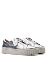 Clarks Silver Leather Mayhill Walk Shoes - Image 4 of 7