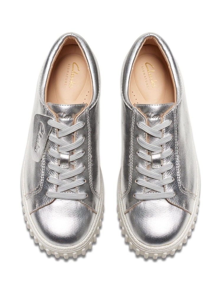 Clarks Silver Leather Mayhill Walk Shoes - Image 7 of 7