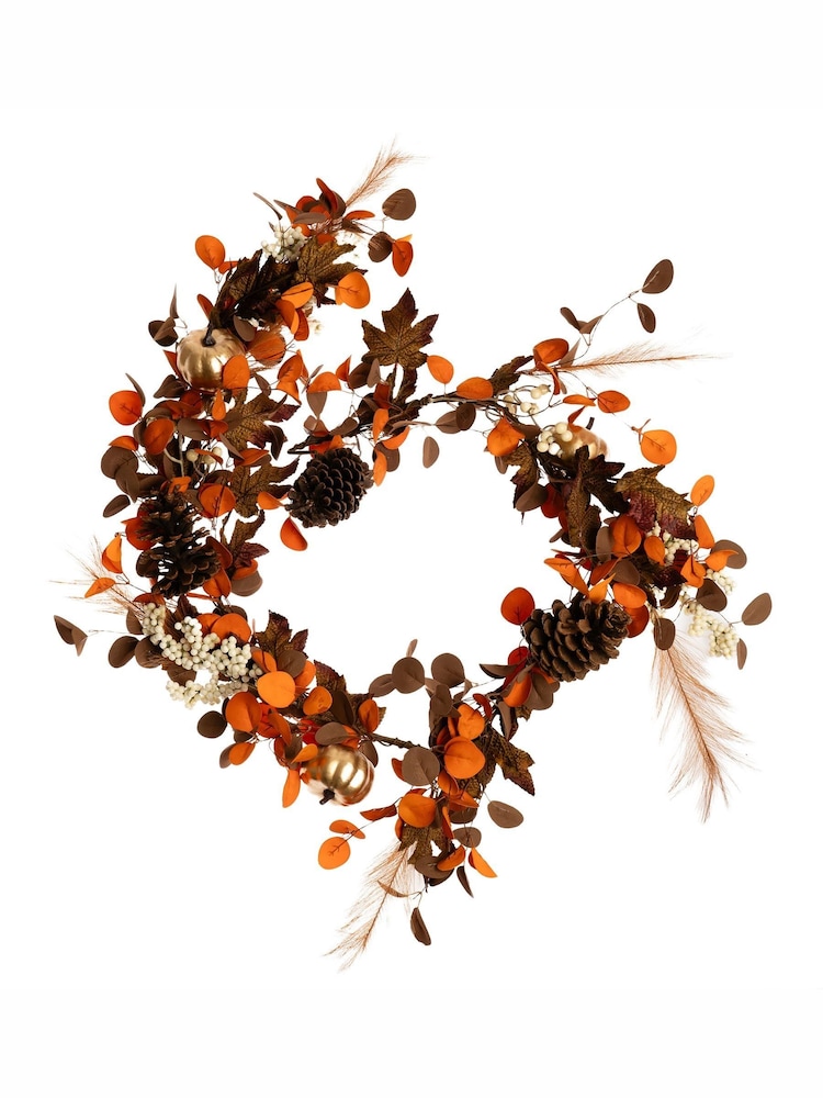 Scottish Everlastings Ltd Brown Artificial Autumn Garland - Image 2 of 3 Scottish Everlastings Ltd Brown Artificial Autumn Garland - Image 2 of 3