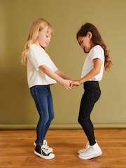 Black/Grey Elasticated Waist Jeggings 2 Pack (3-16yrs) - Image 5 of 8