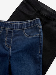 Black/Grey Elasticated Waist Jeggings 2 Pack (3-16yrs) - Image 8 of 8