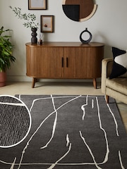 Monochrome Felix Abstract Lines Rug - Image 1 of 6