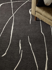 Monochrome Felix Abstract Lines Rug - Image 2 of 6
