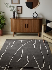 Monochrome Felix Abstract Lines Rug - Image 5 of 6