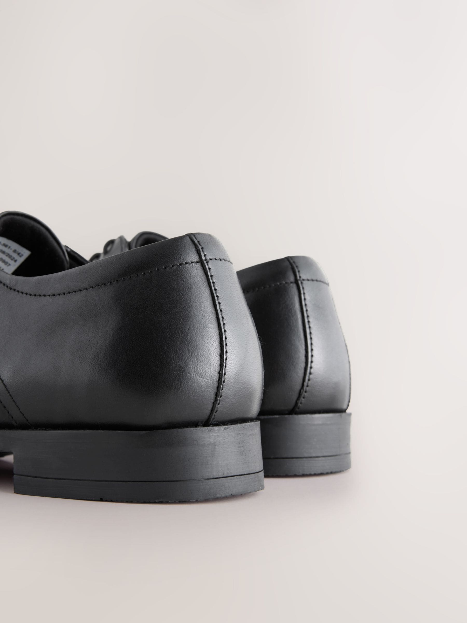 Buy Black Standard Fit Leather Plain Derby Shoes from Next USA
