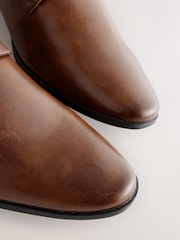 Tan Brown Standard Fit Derby Lace-Up Shoes - Image 5 of 7