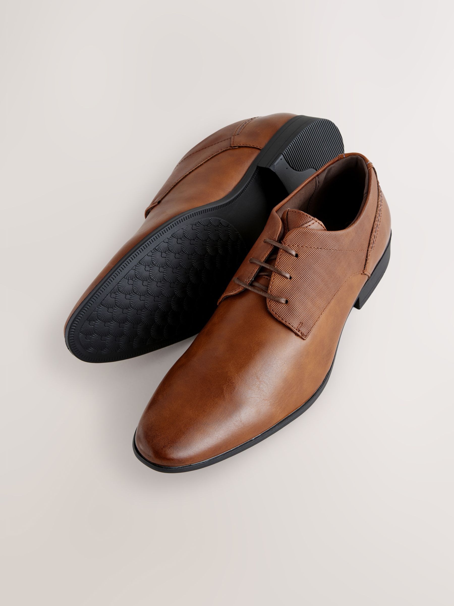 Buy Tan Brown Standard Fit Derby Lace-Up Shoes from Next Canada