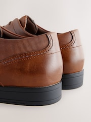 Tan Brown Standard Fit Derby Lace-Up Shoes - Image 7 of 7