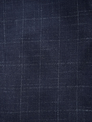 Navy Tailored Textured Check Suit: Jacket - Image 10 of 12