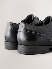 Black Standard Fit Brogue Shoes - Image 7 of 7