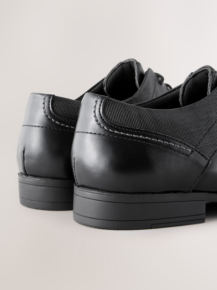 Black Standard Fit Brogue Shoes - Image 7 of 7