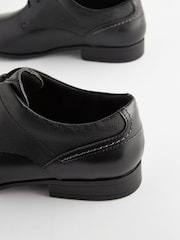 Black Standard Fit Derby Lace-Up Shoes - Image 6 of 7