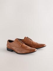 Tan Brown Standard Fit Brogue Shoes - Image 1 of 7